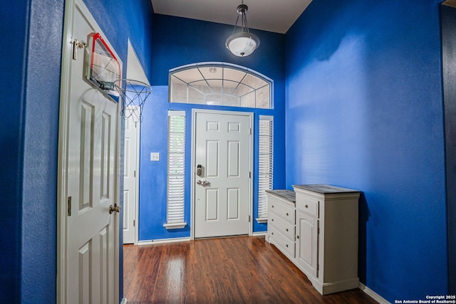 10715 Palomino, San Antonio, TX 78254 - entrance foyer featuring dark wood-type flooring and baseboards