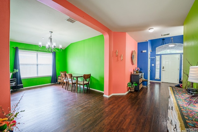 10715 Palomino, San Antonio, TX 78254 - foyer featuring a chandelier, wood finished floors, and baseboards