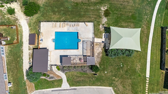 6038 Ballast Trl, New Braunfels, TX 78132 - drone / aerial view of a pool area