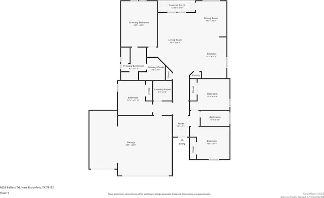 6038 Ballast Trl, New Braunfels, TX 78132 - home floor plan