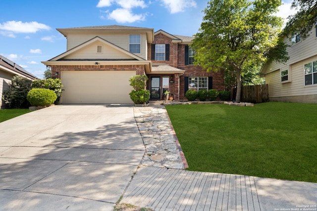 15206 Redbird Mnr, San Antonio, TX 78253 - view of front facade featuring brick siding, concrete driveway, and an attached garage