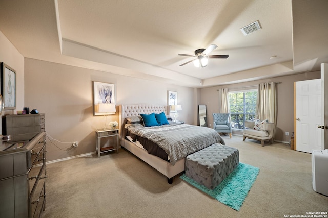 15206 Redbird Mnr, San Antonio, TX 78253 - bedroom featuring a tray ceiling, carpet flooring, and baseboards