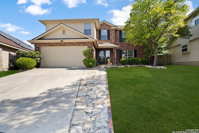 15206 Redbird Mnr, San Antonio, TX 78253 - view of front of home featuring brick siding, concrete driveway, and an attached garage