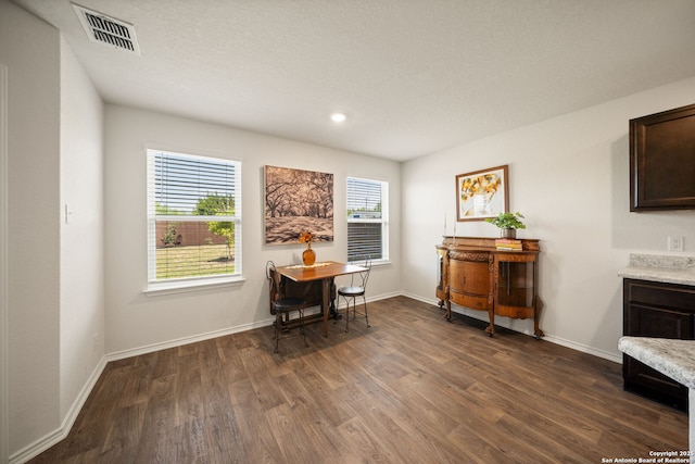 9827 Western Sedge, San Antonio, TX 78254 - office space featuring dark wood finished floors, baseboards, and recessed lighting