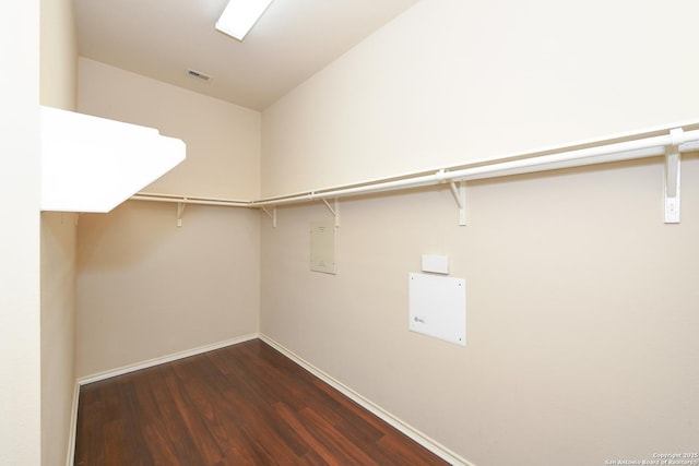 27218 Spiral Cyn, San Antonio, TX 78261 - walk in closet with dark wood-type flooring