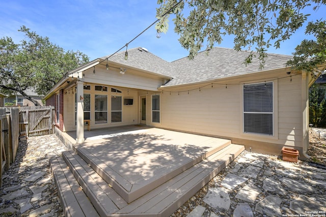27218 Spiral Cyn, San Antonio, TX 78261 - wooden deck with a gate and a patio