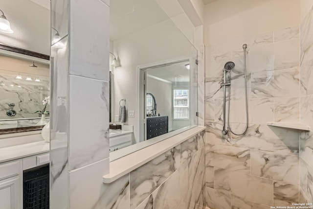 2215 Zachry, New Braunfels, TX 78132 - bathroom with a walk in shower and vanity