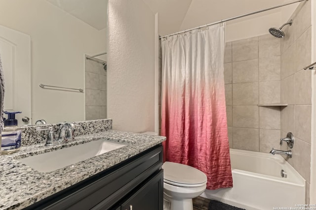 2215 Zachry, New Braunfels, TX 78132 - full bathroom featuring shower / tub combo, toilet, and vanity