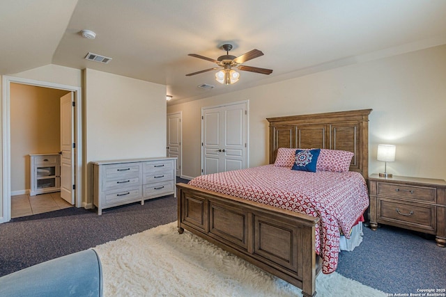 1459 Janets, New Braunfels, TX 78130 - bedroom with carpet flooring, ceiling fan, and baseboards