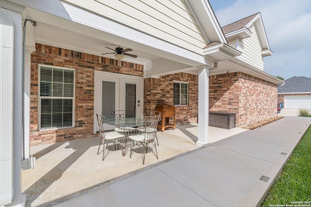 1459 Janets, New Braunfels, TX 78130 - view of patio featuring a ceiling fan and outdoor dining space