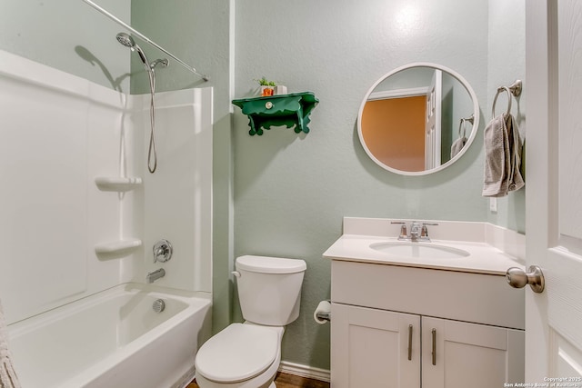 7010 Whipsaw Pt, San Antonio, TX 78253 - bathroom with toilet, vanity, and shower / washtub combination