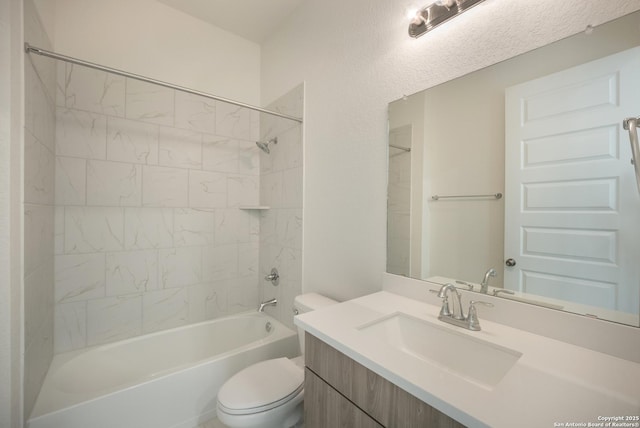 103 Valencia, Boerne, TX 78006 - full bathroom featuring toilet, shower / washtub combination, and vanity
