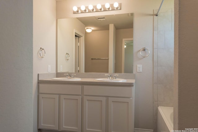2340 Arctic Warbler, New Braunfels, TX 78130 - full bath featuring double vanity and shower / bath combination