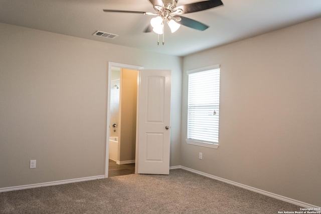 2340 Arctic Warbler, New Braunfels, TX 78130 - unfurnished bedroom with carpet floors, baseboards, and ceiling fan