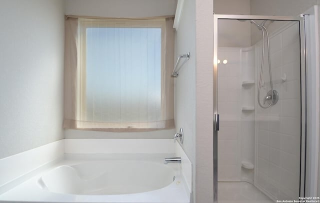 5727 Ivans Farm, San Antonio, TX 78244 - bathroom with a shower stall and a bath