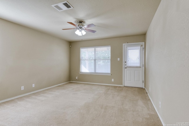 114 Arcadia Pl, Cibolo, TX 78108 - empty room with ceiling fan, light colored carpet, and baseboards