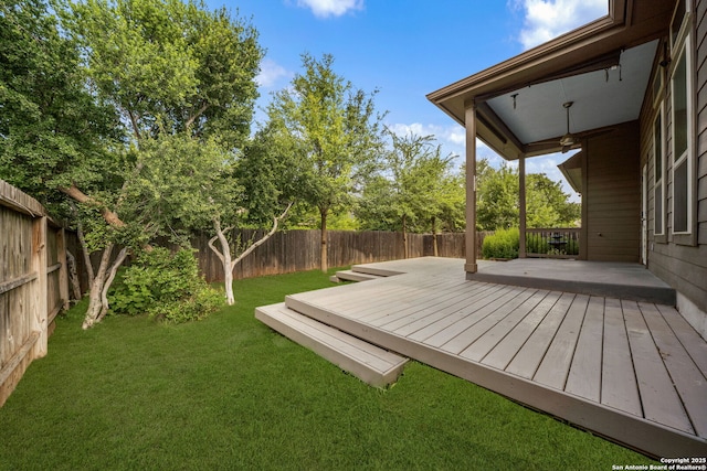 5847 Sweetwater, San Antonio, TX 78253 - view of yard with a deck