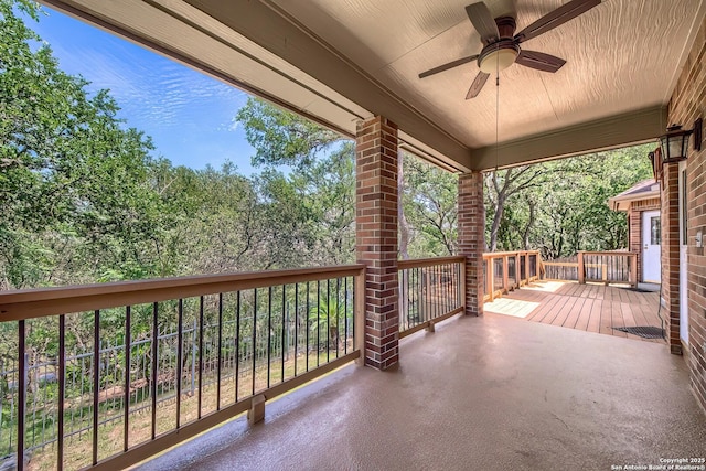 13742 Corinth, Universal City, TX 78148 - view of patio featuring a ceiling fan