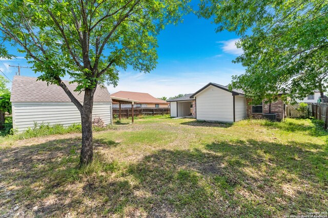8907 Silver Bow, San Antonio, TX 78242 - view of yard featuring central AC unit
