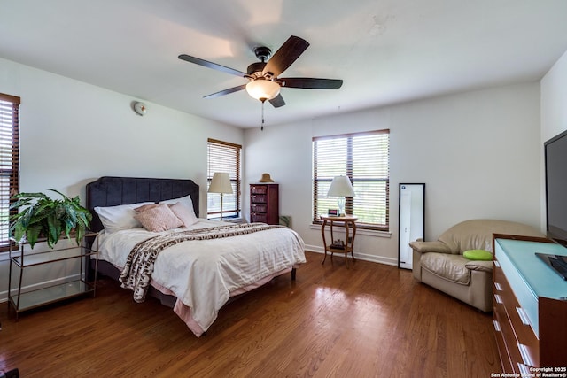 119 Janis Rae, San Antonio, TX 78201 - bedroom featuring wood finished floors, ceiling fan, and baseboards