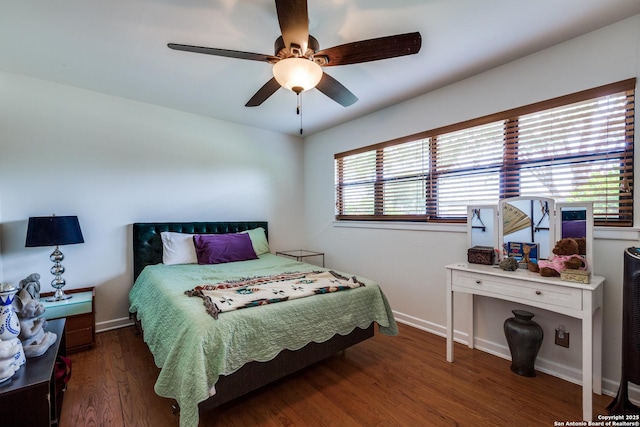 119 Janis Rae, San Antonio, TX 78201 - bedroom with wood finished floors, baseboards, and ceiling fan
