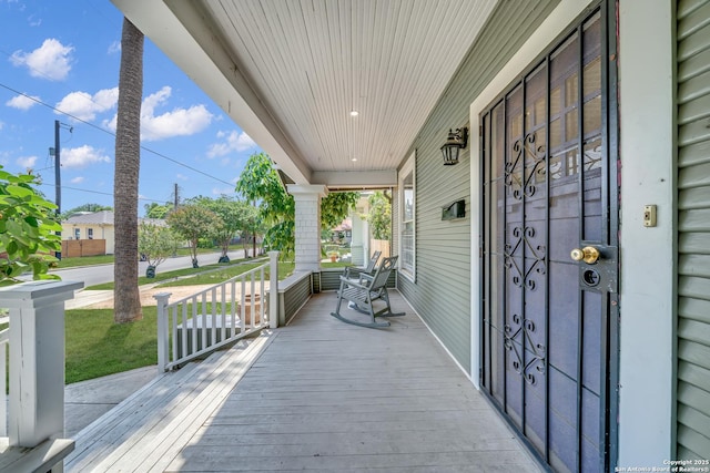 419 Wickes, San Antonio, TX 78210 - wooden deck featuring a porch
