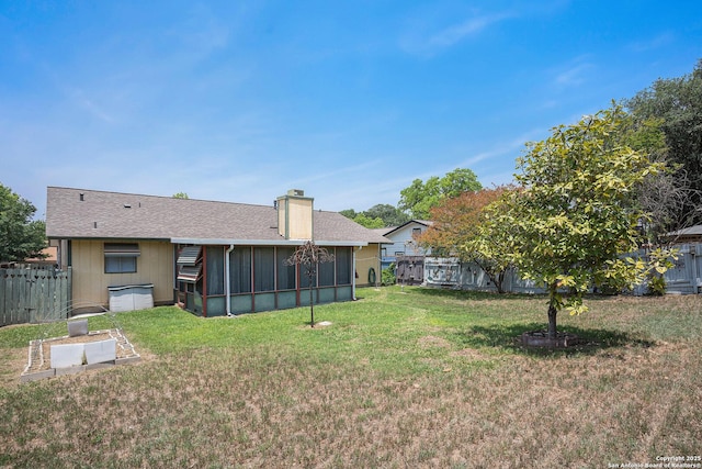 5954 Oak Run, San Antonio, TX 78247 - view of yard featuring a sunroom