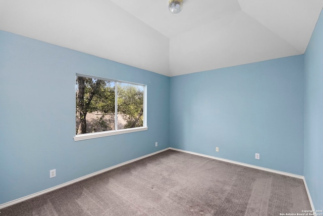 18852 Agin Ct, San Antonio, TX 78258 - carpeted empty room featuring vaulted ceiling and baseboards