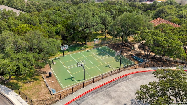 18852 Agin Ct, San Antonio, TX 78258 - bird's eye view of a heavily wooded area