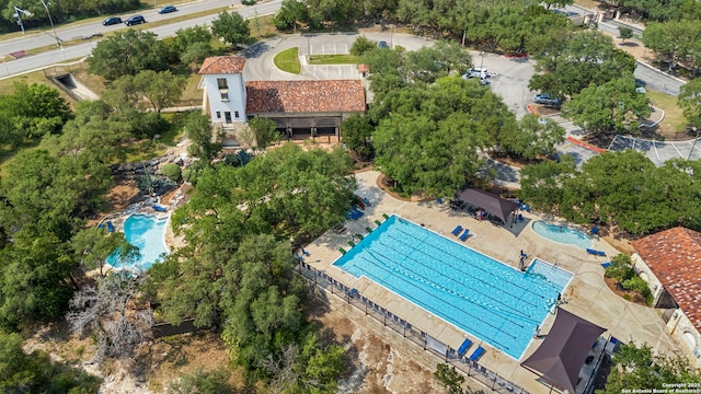 18852 Agin Ct, San Antonio, TX 78258 - drone / aerial view of a pool area