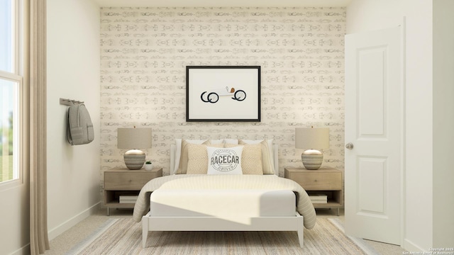 4220 Hampshire Way, San Antonio, TX 78245 - bedroom featuring baseboards and wallpapered walls