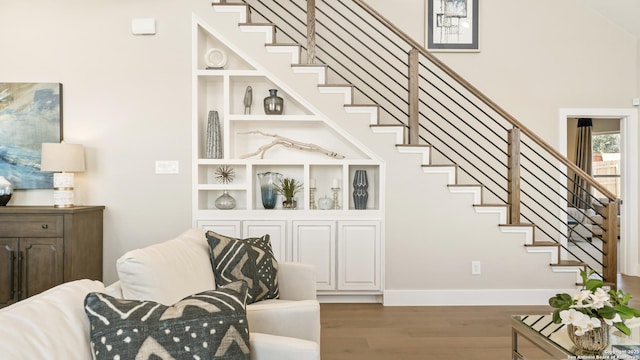 4207 Colina Crst, San Antonio, TX 78261 - stairway with wood finished floors and baseboards