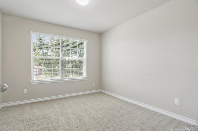 unfurnished room with plenty of natural light, carpet, and baseboards