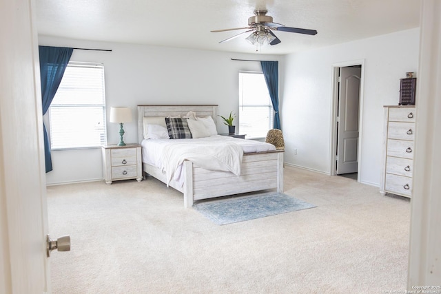 5311 Moreville Farm, San Antonio, TX 78228 - bedroom with carpet flooring, a ceiling fan, and baseboards