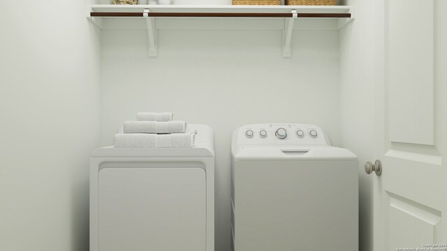 15422 Jake Xing, San Antonio, TX 78245 - laundry room with washing machine and dryer