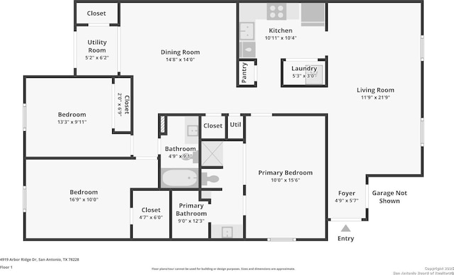 4919 Arbor Rdg, San Antonio, TX 78228 - room layout