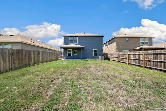 6322 Silver Pegasus, San Antonio, TX 78218 - rear view of property featuring central AC unit and a patio area