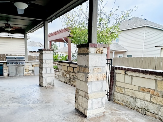 1115 Caspian, San Antonio, TX 78245 - view of patio / terrace featuring ceiling fan