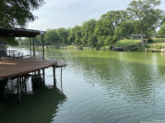 326 Riverview, Mcqueeney, TX 78123 - dock area featuring a water view
