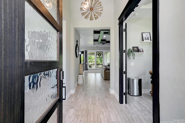 149 Chisum Ln, Vernia, TX 78121 - corridor featuring wood finished floors and baseboards