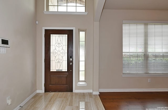 14402 Palomino Pl, San Antonio, TX 78254 - entrance foyer featuring baseboards and wood finished floors