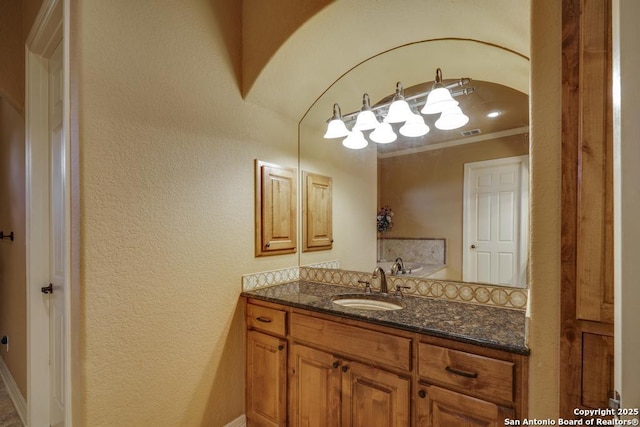 286 Settlers, Comfort, TX 78013 - bathroom featuring vanity and a textured wall