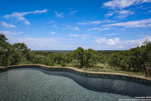 286 Settlers, Comfort, TX 78013 - swimming pool with a wooded view