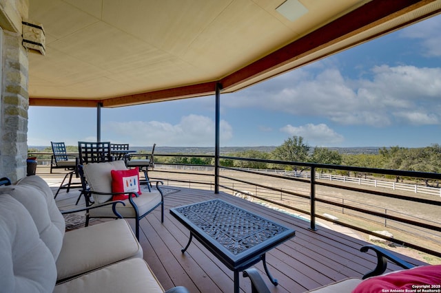 24005 Pedernales Canyon Trl, Spicewood, TX 78669 - view of wooden terrace