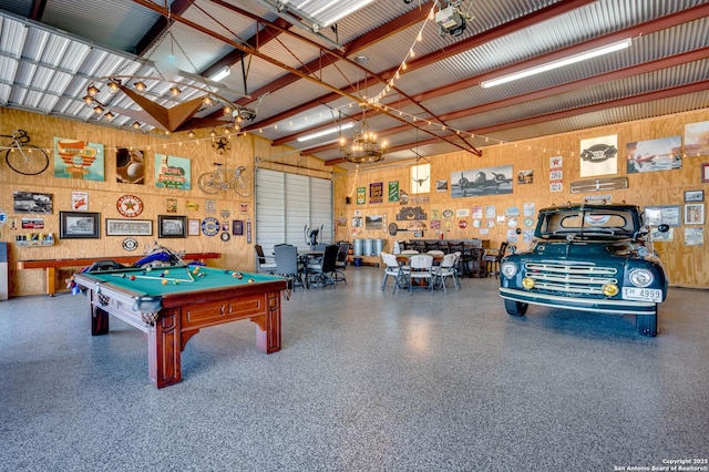 24005 Pedernales Canyon Trl, Spicewood, TX 78669 - game room featuring billiards and a high ceiling