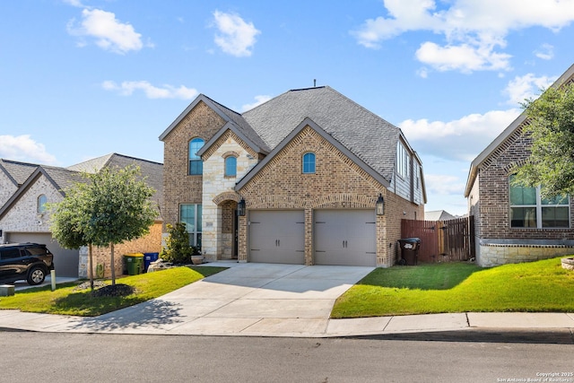 2126 Elysian, San Antonio, TX 78253 - french country style house featuring driveway, brick siding, and a garage