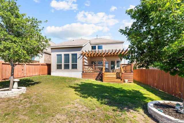 2126 Elysian, San Antonio, TX 78253 - rear view of property featuring a pergola and a deck