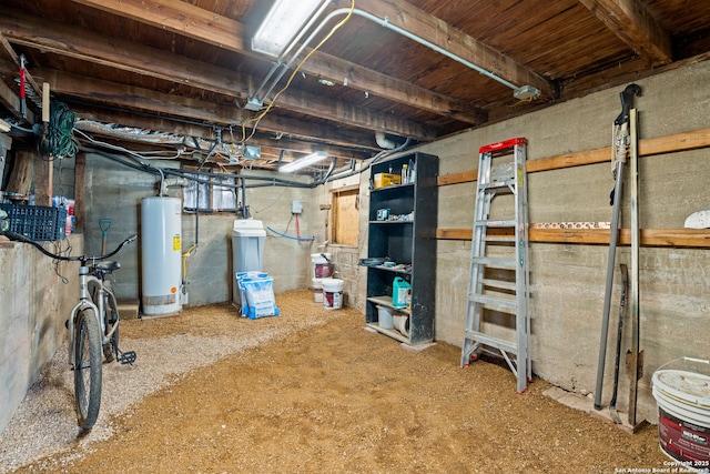 508 Main, Marble Falls, TX 78654 - unfinished below grade area featuring water heater and a water softener system