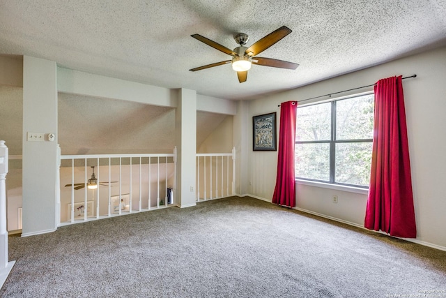 1027 Hedgestone, San Antonio, TX 78258 - carpeted spare room with ceiling fan and a textured ceiling