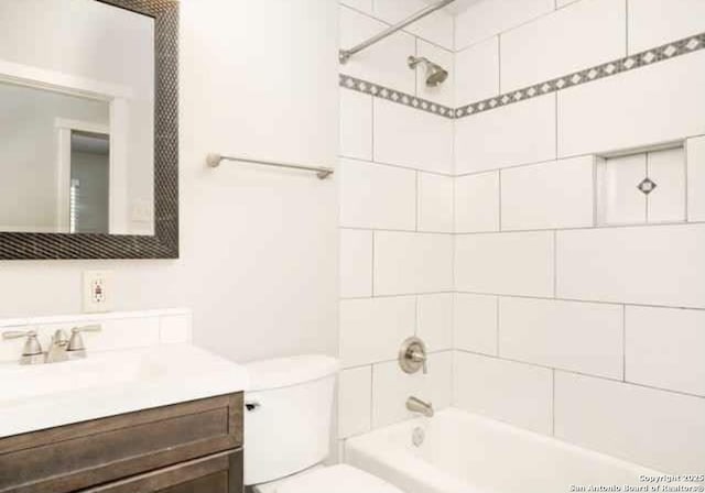 224 Frey, Boerne, TX 78006 - full bath with toilet, shower / tub combination, and vanity